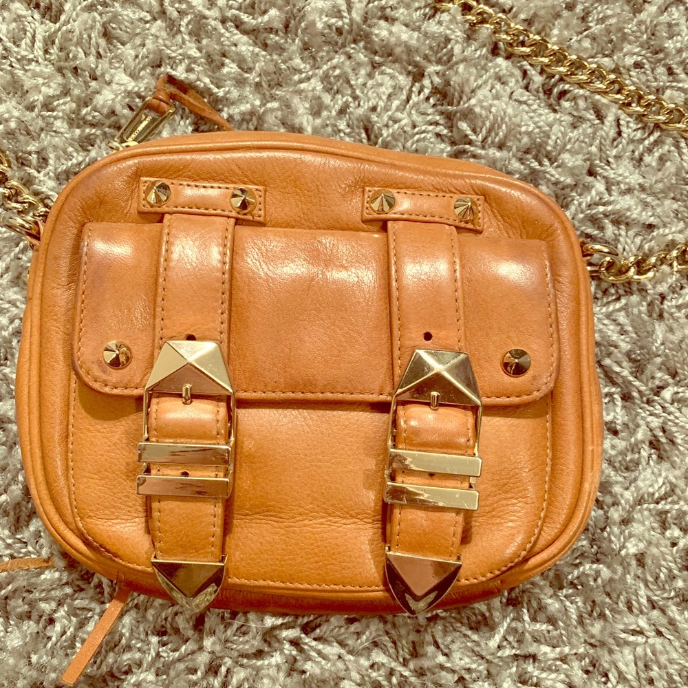 Cognac Rebecca Minkoff crossbody bag